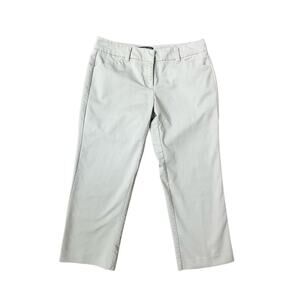 New York & Company Stretch Cotton Blend Beige Capri Pants Slacks Women's Size 2